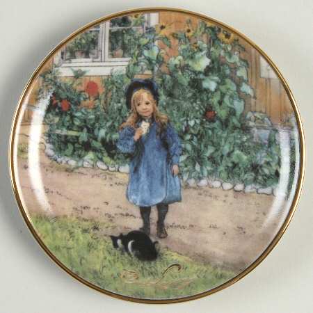 Artis Orbis-Larsson Brita With Cat Mini Plate - Boxed