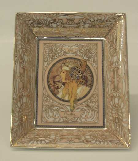 Artis Orbis- Alphonse Mucha Blonde Woman-Rectangular Bowl - No Box