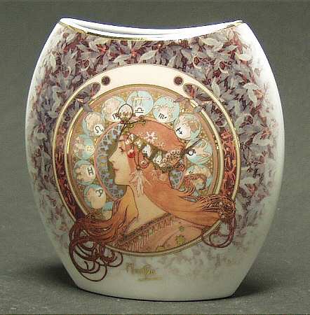 Artis Orbis- Alphonse Mucha Zodiac-Vase Small - No Box