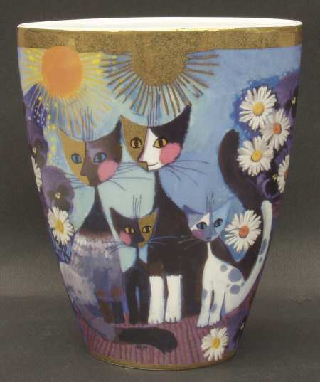 Artis Orbis-Rosina Wachtmeister Cat Family-Vase - No Box