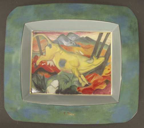 Artis Orbis-Marc Yellow Cow-Square Bowl - No Box