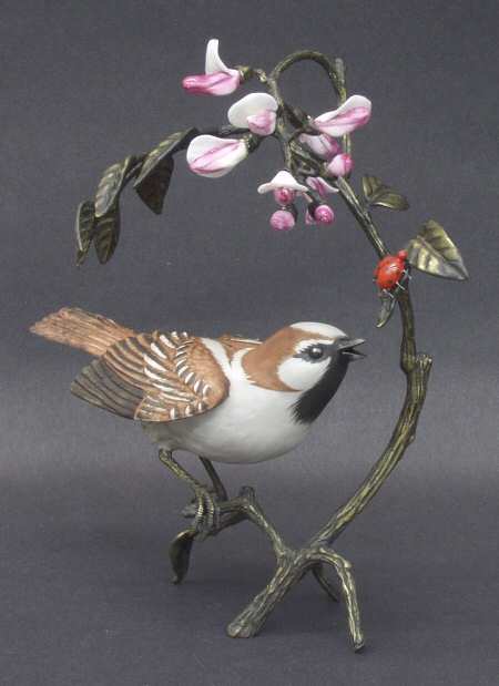 Bronze Bird Figurines Sparrow - No Box
