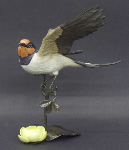 Bronze Bird Figurines Common Swallow - No Box