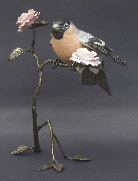 Bronze Bird Figurines Bullfinch - Boxed