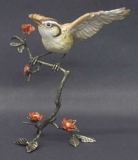 Bronze Bird Figurines Wren - No Box