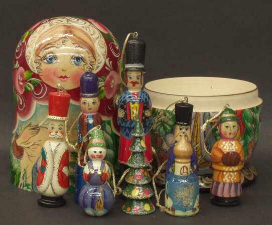 Matryoshka Doll & Ornaments Father Frost - No Box