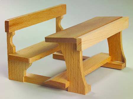 Hummel Figurine Accessories Natural Wood School Bench - No Box