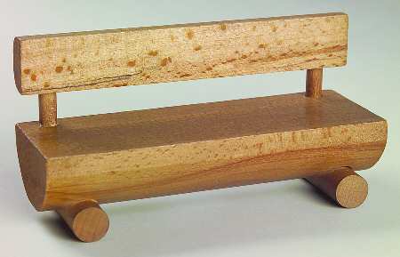 Hummel Figurine Accessories Stained Wood Bench - No Box