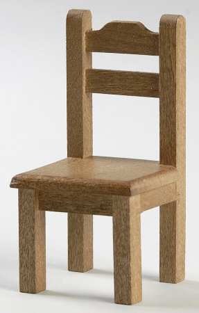 Hummel Figurine Accessories Stained Wood Chair - No Box
