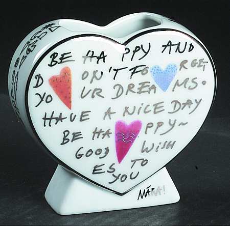 Artis Orbis - Maria Love Hearts-Vase White - Boxed