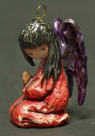 Degrazia Annual Ornament Christmas Prayer-Red Angel - Boxed
