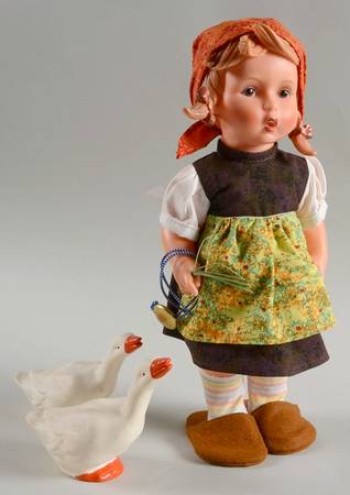 Goebel Hummel Dolls-Vinyl 1700 Ganseliesl-Goose Girl - No Box