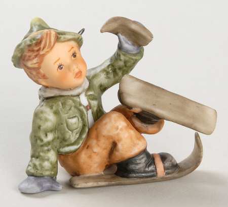 A Berta Hummel Christmas Just One Ski Left - No Box