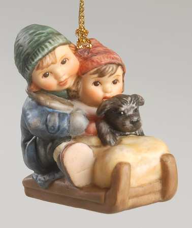A Berta Hummel Christmas A Sled For Three - No Box