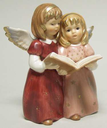 Christmas Figurines & Giftware Singing Angel Pair-Bordeaux - Boxed