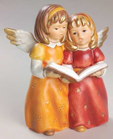 Christmas Figurines & Giftware Singing Angel Pair-Rust - Boxed
