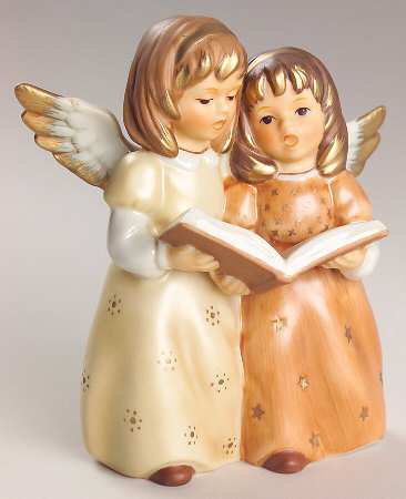 Christmas Figurines & Giftware Singing Angel Pair-Champagne - No Box