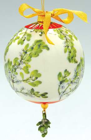 Smithsonian Collection Mistletoe Kissing Ball-Red - Boxed