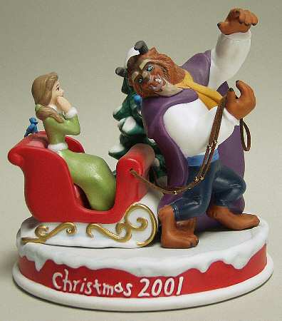 Disney Christmas Figurine Beauty And The Beast - No Box
