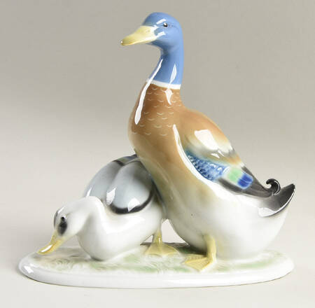 Gerold Porzellan Figurine Mallard Ducks - No Box