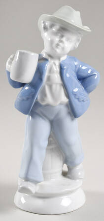 Gerold Porzellan Figurine Boy Holding Mug - No Box