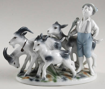 Gerold Porzellan Figurine Boy Goat Herder - No Box