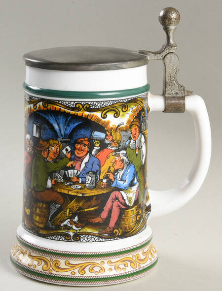 German Beer Steins In Tavern - No Box