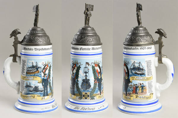 German Beer Steins Naval Torpedo Boat Flotilla - No Box