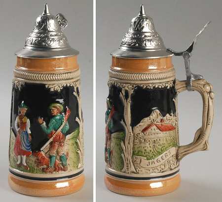 German Beer Steins Hunters Farewell-Jagers Abschied - No Box