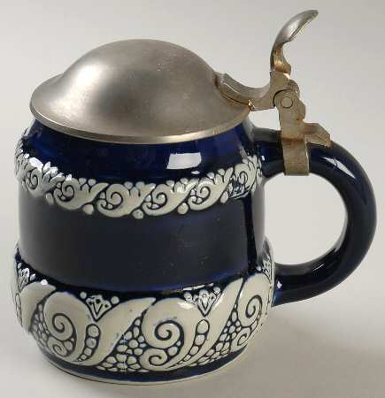German Beer Steins Cobalt Blue Stein - No Box