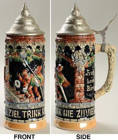 German Beer Steins Froh Beim Bier - No Box