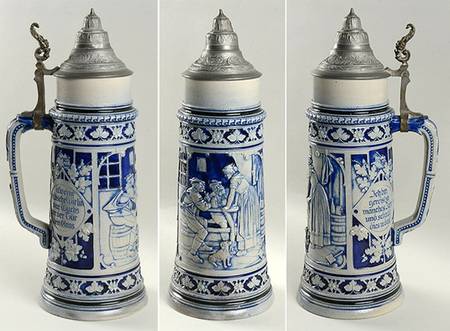 German Beer Steins Ich Bin Gereist So Manches Jahr - No Box