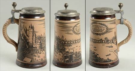 German Beer Steins Frankfurt Stone Bridge - No Box