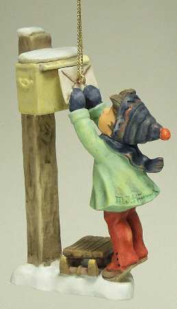 Hummel Figural Ornaments #2 Letter To Santa - No Box