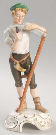 Gerhard Bochmann Figurines Boy With Scythe - No Box