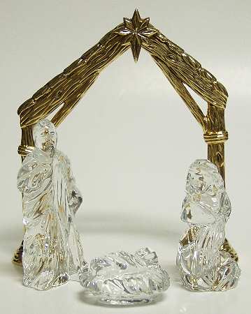 Miniature Nativity by Gorham Crystal