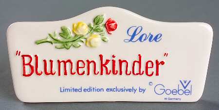 Advertising Signs Roses,Lore,Goebel Logo On White - Advertising Signs