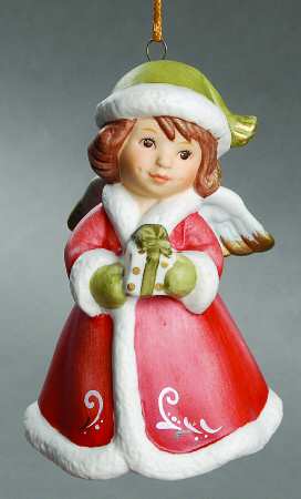 Angel Bell Ornaments Angel Gift-Red - No Box
