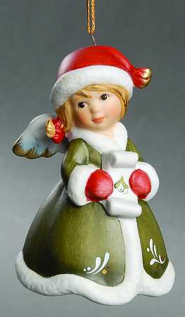 Angel Bell Ornaments Angel Wishes-Green - No Box