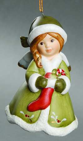 Angel Bell Ornaments Angel Sweets-Green - Boxed