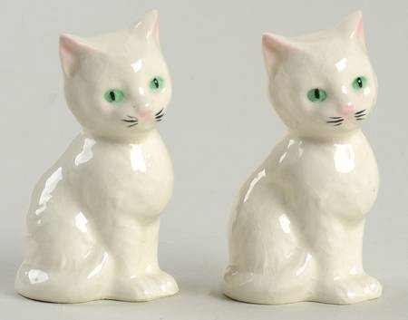 Goebel Figural Salt & Pepper Sitting Kittens - No Box