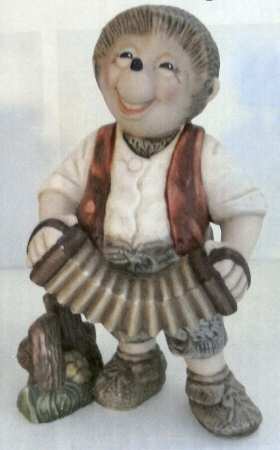 Mecki Figurines Playing Accordion - Boxed