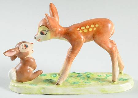 Walt Disney Figurines Bambi With Thumper Sitting - No Box