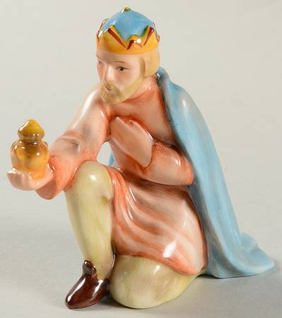 Goebel Nativity-Hx257 Kneeling King With Urn - Boxed