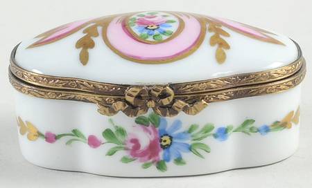 Gerard Ribierre Limoges Box Rose & Pink Ribbon - No Box