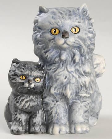 Mother's Day Figurines Cat And Kitten - Boxed