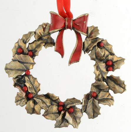 Bronzobianco Ornaments Wreath - No Box