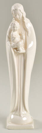 All White Figurines Madonna With Child-Gloss - No Box