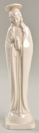 All White Figurines Madonna With Halo-Glossy - No Box