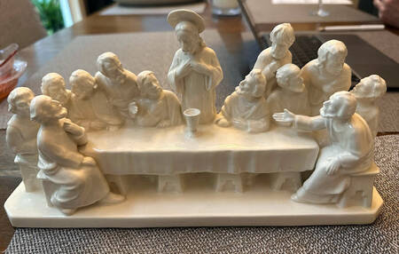 All White Figurines The Last Supper - Boxed